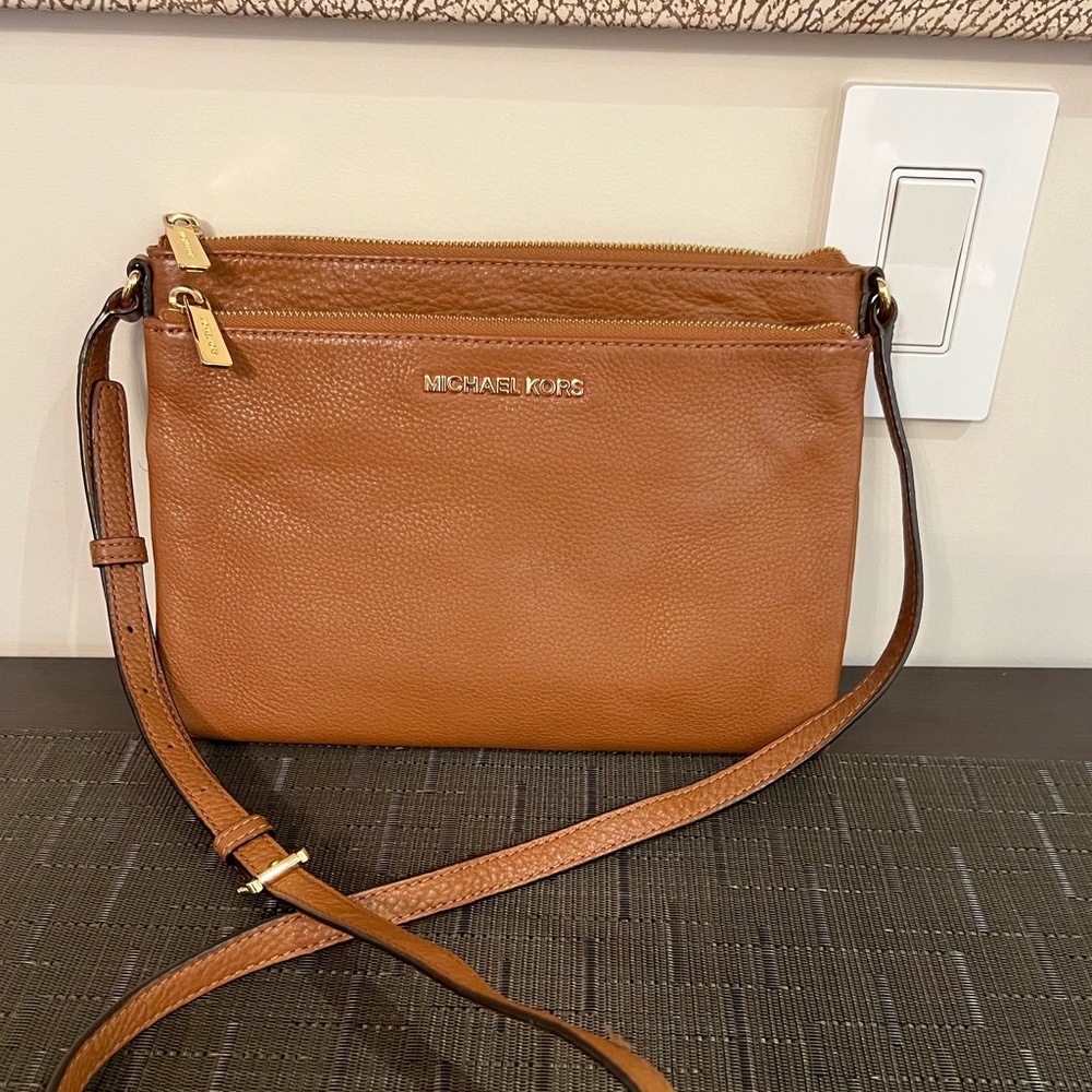 Michael Kors Cognac Pebbled Leather Bag
